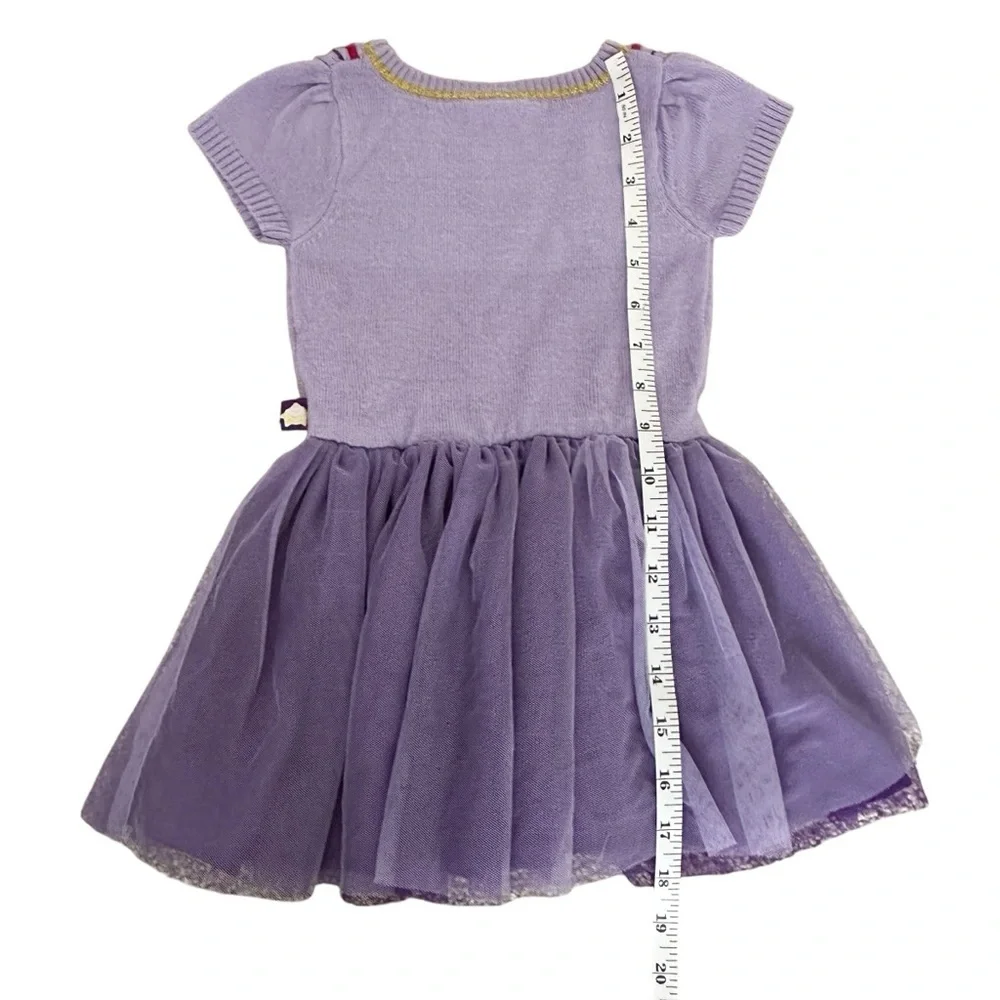 Disney Wish Movie Toddler Girls Dress Size 2T Purple Tulle Layers Knit